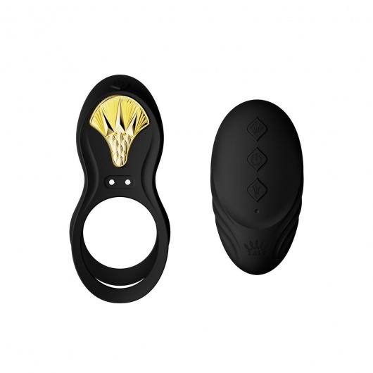 Черное эрекционное виброкольцо Bayek с пультом ДУ - Zalo - в Смоленске купить с доставкой