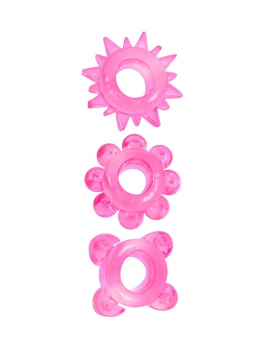 Комплект из 3 розовых эрекционных колец - Erowoman-Eroman - в Смоленске купить с доставкой