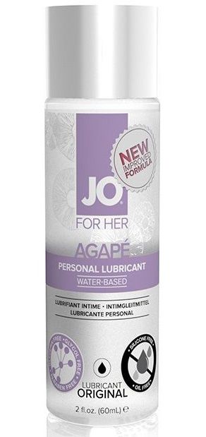 Лубрикант на водной основе для женщин JO AGAPE LUBRICANT ORIGINAL - 60 мл. - System JO - купить с доставкой в Смоленске