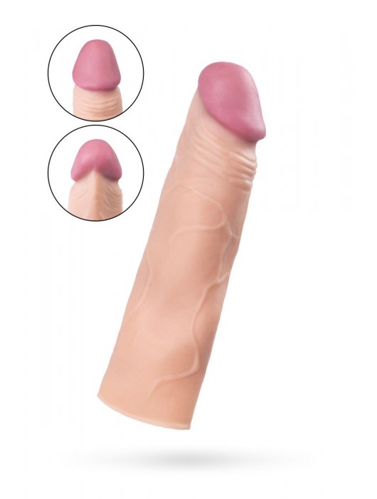 Реалистичная насадка с ярко выраженной головкой - 16,5 см. - A-toys - в Смоленске купить с доставкой