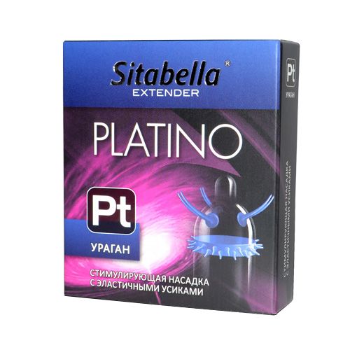 Стимулирующая насадка с усиками и шипиками Platino  Ураган - Sitabella - купить с доставкой в Смоленске