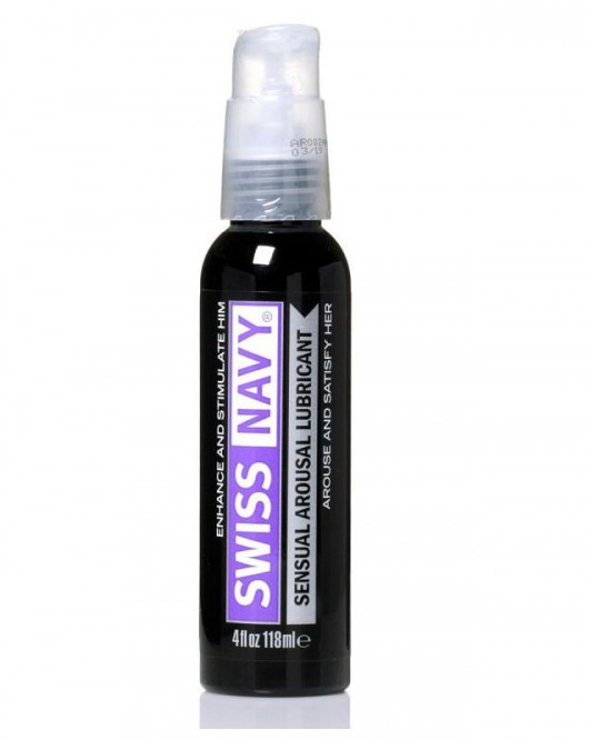 Возбуждающий гель-лубрикант на водной основе Sensual Arousal Lubricant  - 118 мл. - Swiss navy - купить с доставкой в Смоленске