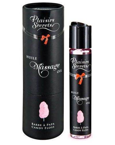 Массажное масло с ароматом сладкой ваты Huile de Massage Gourmande Barbe à Papa - 59 мл. - Plaisir Secret - купить с доставкой в Смоленске