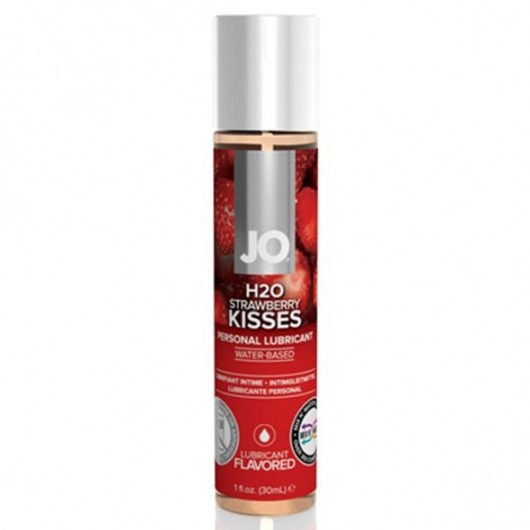 Смазка с ароматом клубники JO Flavored Strawberry Kiss - 30 мл. - System JO - купить с доставкой в Смоленске