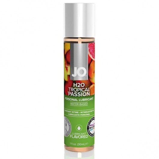 Смазка с ароматом тропических фруктов JO Flavored Tropical Passion - 30 мл. - System JO - купить с доставкой в Смоленске