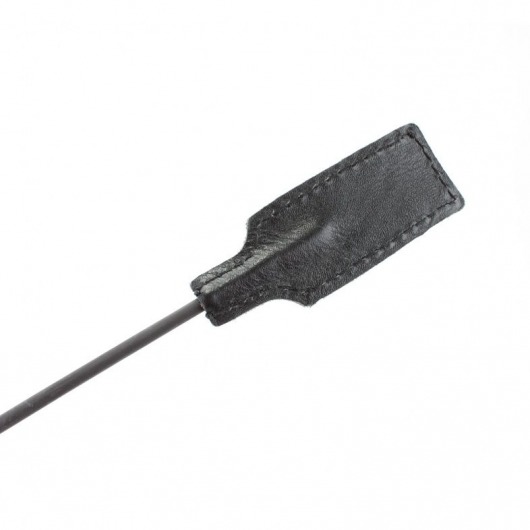 Чёрный профессиональный стек с золотистой рукоятью - 73 см. - БДСМ Арсенал - купить с доставкой в Смоленске