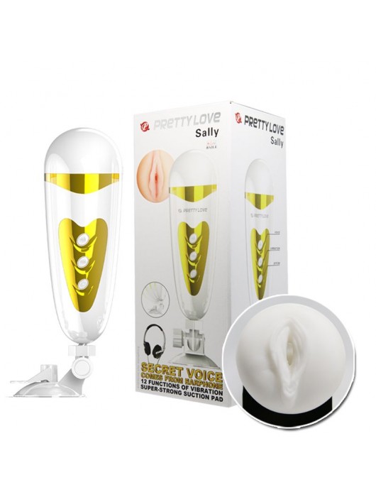 Мега-мастурбатор вагина Sally с вибрацией и голосом - Baile - в Смоленске купить с доставкой
