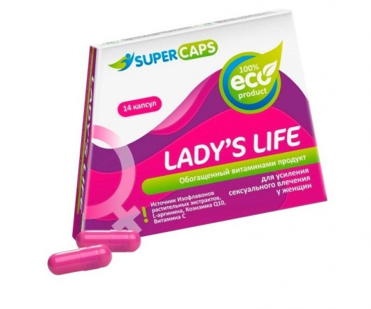 Возбуждающие капсулы Ladys Life - 14 капсул (0,35 гр.) - SuperCaps - купить с доставкой в Смоленске