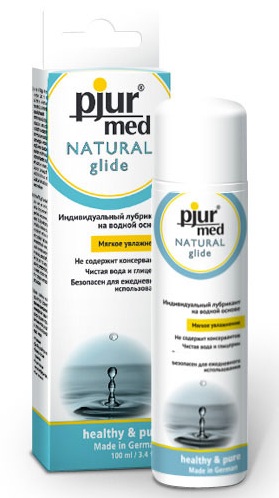 Нейтральный лубрикант на водной основе pjur MED Natural glide - 100 мл. - Pjur - купить с доставкой в Смоленске