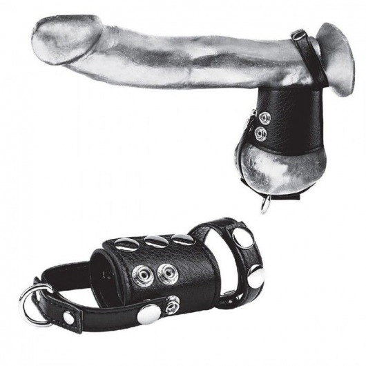 Кольцо на член и мошонку Cock Ring With 2  Ball Stretcher And Optional Weight Ring - BlueLine - в Смоленске купить с доставкой
