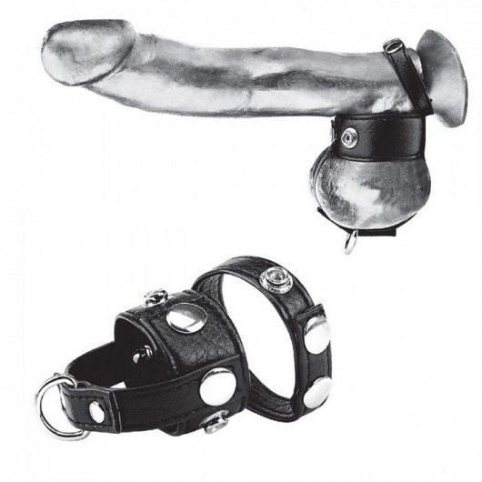 Утяжка для мошонки и пениса Cock Ring With 1  Ball Stretcher And Optional Weight Ring - BlueLine - купить с доставкой в Смоленске