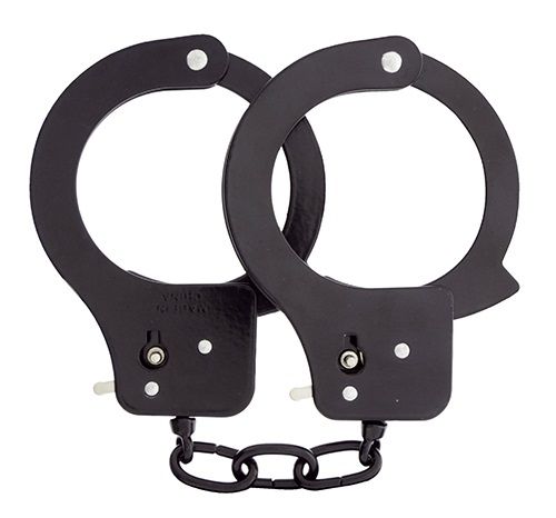 Чёрные наручники из листового металла BONDX METAL CUFFS BLACK - Dream Toys - купить с доставкой в Смоленске