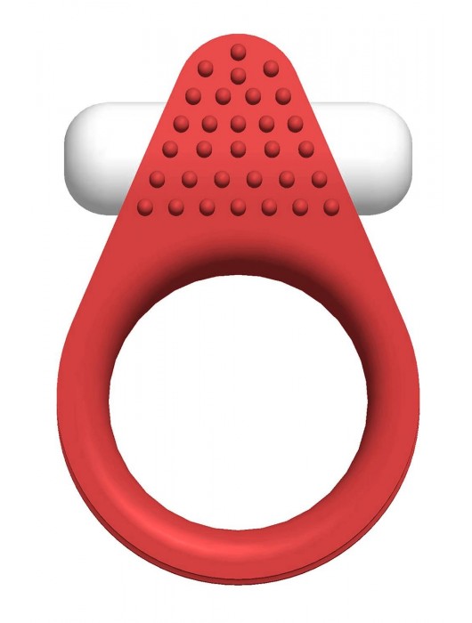 Красное эрекционное кольцо LIT-UP SILICONE STIMU RING 1 RED - Dream Toys - в Смоленске купить с доставкой