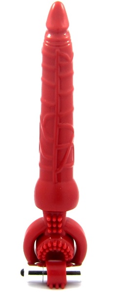 Красная вибронасадка с анальным стимулятором - ToyFa - в Смоленске купить с доставкой