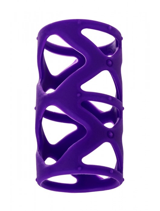 Фиолетовая насадка-сетка на пенис - 7,5 см. - A-toys - в Смоленске купить с доставкой