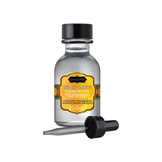 Масло для ласк с ароматом кокоса и ананаса Oil of Love Coconut Pineapple - 22 мл. - Kama Sutra - купить с доставкой в Смоленске