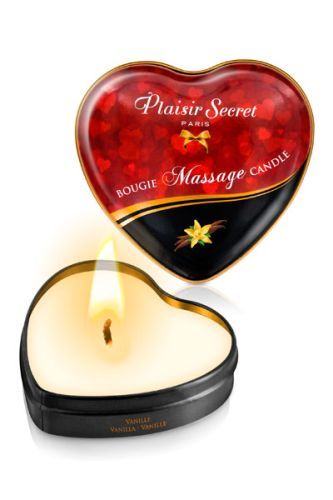 Массажная свеча с ароматом ванили Bougie Massage Candle - 35 мл. - Plaisir Secret - купить с доставкой в Смоленске