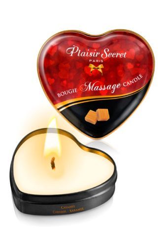 Массажная свеча с ароматом карамели Bougie Massage Candle - 35 мл. - Plaisir Secret - купить с доставкой в Смоленске