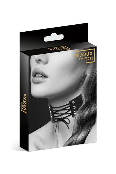 Оригинальный ошейник-чокер со шнуровкой - Bijoux Pour Toi - купить с доставкой в Смоленске