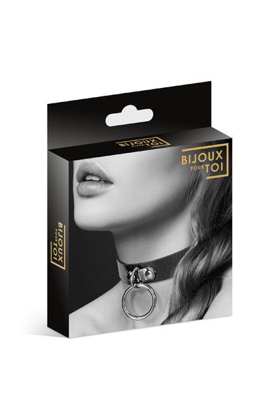 Узенький ошейник из полиуретана с кольцом - Bijoux Pour Toi - купить с доставкой в Смоленске