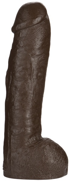 Большая насадка для трусиков Vac-U-Lock Realistic Hung - 31,7 см. - Doc Johnson - купить с доставкой в Смоленске