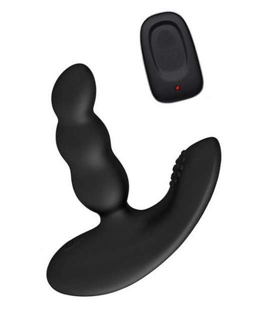 Черный силиконовый стимулятор простаты Levett Nitoc с пультом ДУ - Levett - в Смоленске купить с доставкой