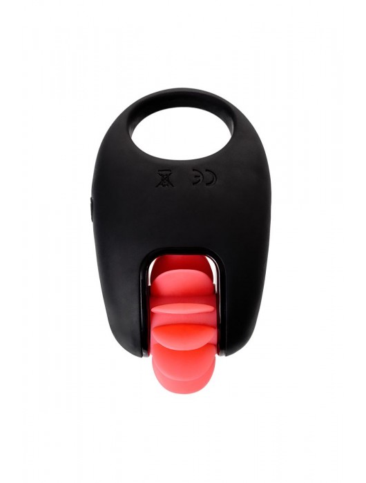 Чёрно-красное эрекционное виброкольцо Erotist - Erotist Adult Toys - в Смоленске купить с доставкой