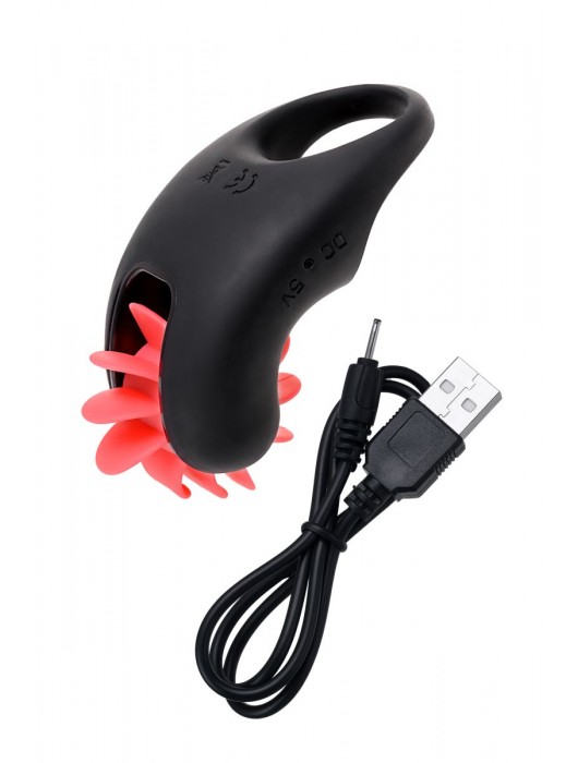 Чёрно-красное эрекционное виброкольцо Erotist - Erotist Adult Toys - в Смоленске купить с доставкой