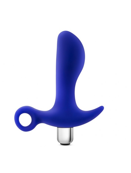 Синий стимулятор простаты с ручкой-кольцом Performance Prostimulator 02 - Blush Novelties - в Смоленске купить с доставкой