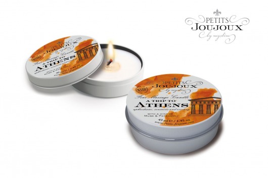 Массажная свеча Petits Joujoux Athens с ароматом муската и пачули - 33 гр. - MyStim - купить с доставкой в Смоленске