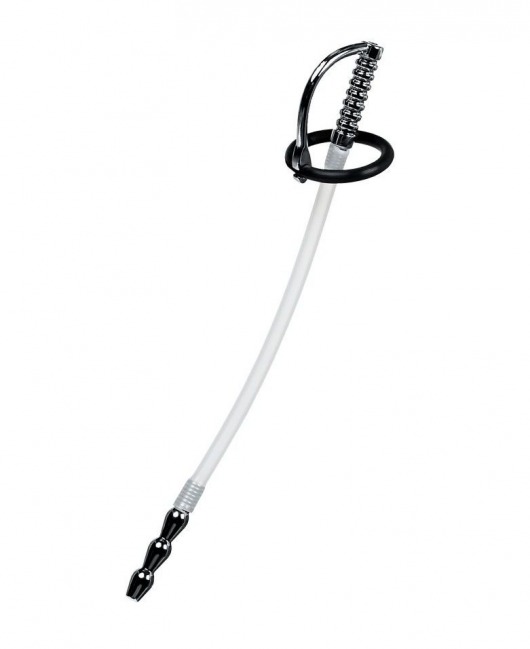 Силиконовый уретральный плаг со сменными фиксирующими кольцами Metal - ToyFa - купить с доставкой в Смоленске