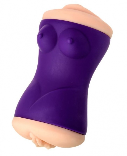Двухсторонний мастурбатор JOS YARA в фиолетовой колбе - JOS - в Смоленске купить с доставкой