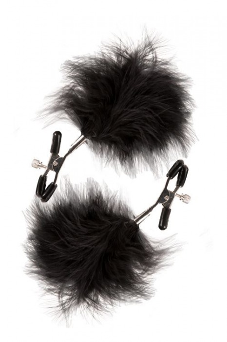Зажимы для сосков с пухом FEATHERED NIPPLE CLAMPS - Blush Novelties - купить с доставкой в Смоленске