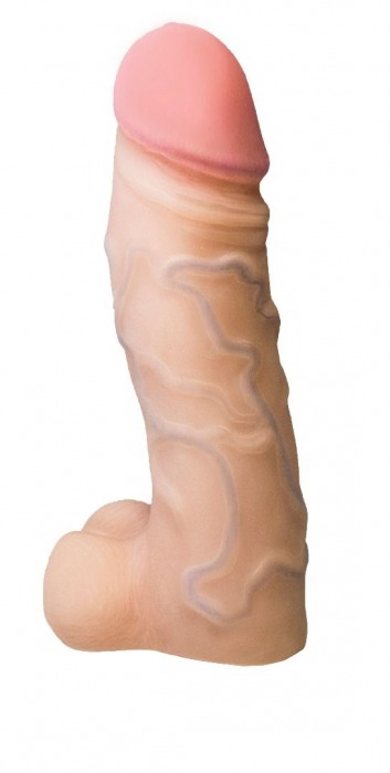 Реалистичная насадка с мошонкой REAL Standard - 15,5 см. - LOVETOY (А-Полимер) - купить с доставкой в Смоленске