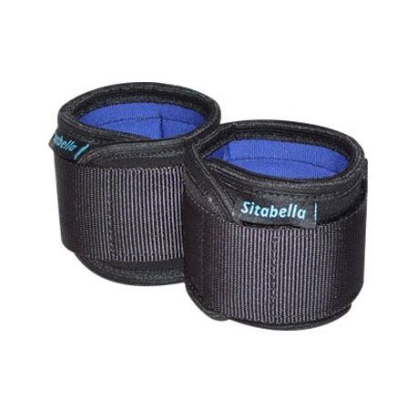 Неопреновые черно-синие наручники - Sitabella - купить с доставкой в Смоленске