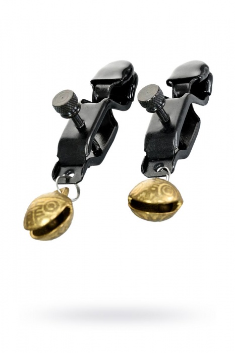 Черно-золотистые зажимы для сосков TOYFA Theatre - ToyFa - купить с доставкой в Смоленске