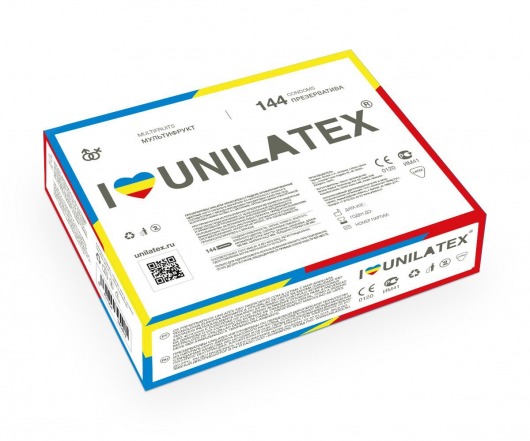Разноцветные ароматизированные презервативы Unilatex Multifruits - 144 шт. - Unilatex - купить с доставкой в Смоленске