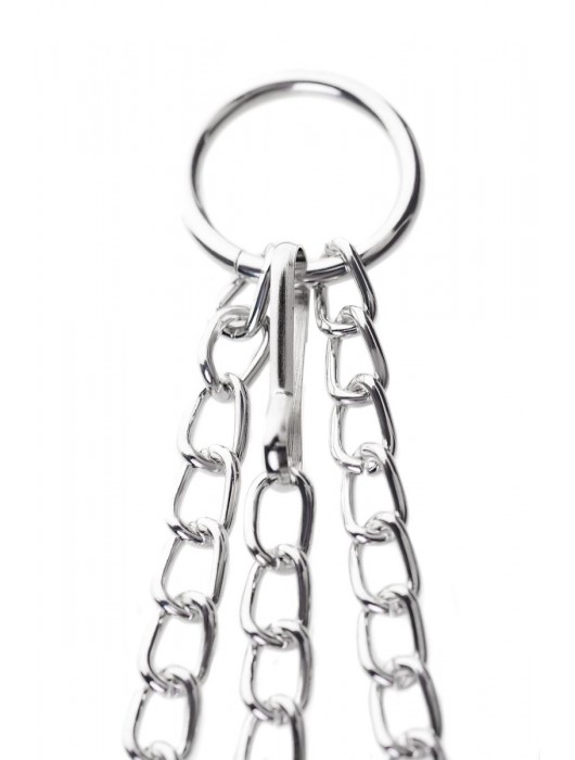 Черно-серебристые зажимы для сосков с кольцом для пениса TOYFA Metal - ToyFa - купить с доставкой в Смоленске