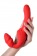 Красный безремневой страпон с вибрацией - ToyFa - купить с доставкой в Смоленске