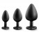 Набор черных анальных пробок с красным кристаллом-сердечком Bling Plugs Training Kit - Blush Novelties - купить с доставкой в Смоленске