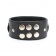 Черный кожаный ошейник с короткими шипами - БДСМ Арсенал - купить с доставкой в Смоленске