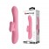 Розовый вибратор-кролик Gina с клиторальной щеточкой - 20,5 см. - Baile купить в Смоленске с доставкой в Orgasmix.ru Розовый вибратор-кролик Gina с клиторальной щеточкой - 20,5 см. - Baile