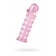 Гелевая розовая насадка на фаллос с шипами - 12 см. - Toyfa Basic - в Смоленске купить с доставкой