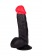 Чёрный фаллоимитатор с красной головкой - 17 см. - LOVETOY (А-Полимер) купить с доставкой в интернет-магазине Orgasmix в Смоленске Чёрный фаллоимитатор с красной головкой - 17 см. - LOVETOY (А-Полимер)